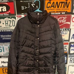 MICHAEL- Michael Kors Black Knee-Length Puffer Jacket